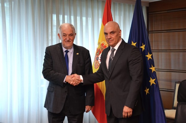 El Presidente del TC recibe la visita del Presidente del Tribunal Superior Electoral de Brasil